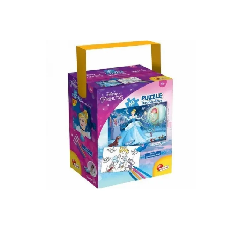 DISNEY KSIĘŻNICZKA PUZZLE DWUSTRONNE 60 ELEMENTÓW LISCIANI 4+