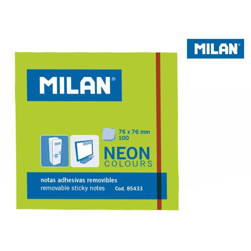 KARTECZKI SAMOPRZYLEPNE NEON ZIELONE MILAN