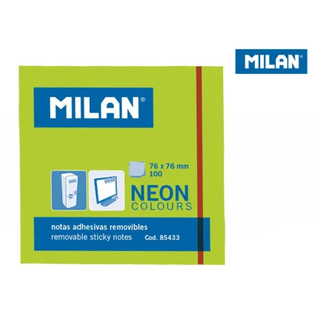 KARTECZKI SAMOPRZYLEPNE NEON ZIELONE MILAN