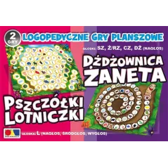 GRA DŻDŻOWNICA ŻANETA - PSZCZÓŁKI LOTNICZKI LOGOPEDYCZNE GRY PLANSZOWE 4+