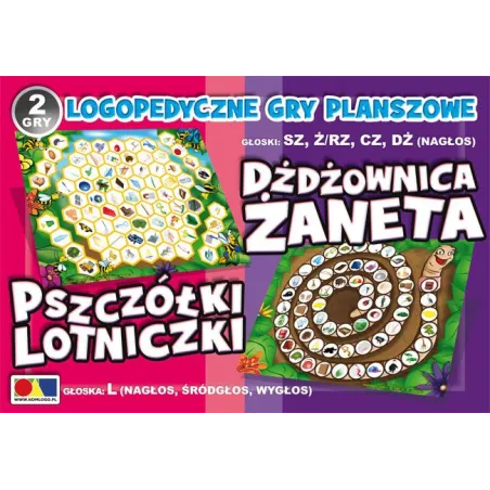 Gra Dżdżownica Żaneta - Pszczółki Lotniczki Logopedyczne Gry Planszowe 4+ Gra Dżdżownica Żaneta - Pszczółki Lotniczki Logopedyczne Gry Planszowe 4+