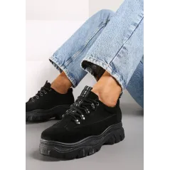 CZARNE ZAMSZOWE SNEAKERSY ROZMIAR 40 II GATUNEK