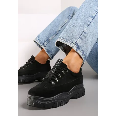 CZARNE ZAMSZOWE SNEAKERSY ROZMIAR 40 II GATUNEK