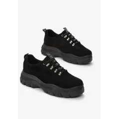 CZARNE ZAMSZOWE SNEAKERSY ROZMIAR 40 II GATUNEK