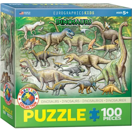 Dinozaury Puzzle 100 Elementów Eurographics 5+