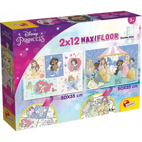 DISNEY KSIĘŻNICZKI PUZZLE MAXI DWUSTRONNE 2X12 ELEMENTÓW LISCIANI 3+