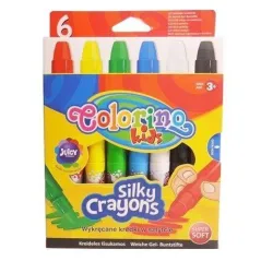 KREDKI ŚWIECOWE ŻELOWE 6 KOLORÓW COLORINO KIDS 3+