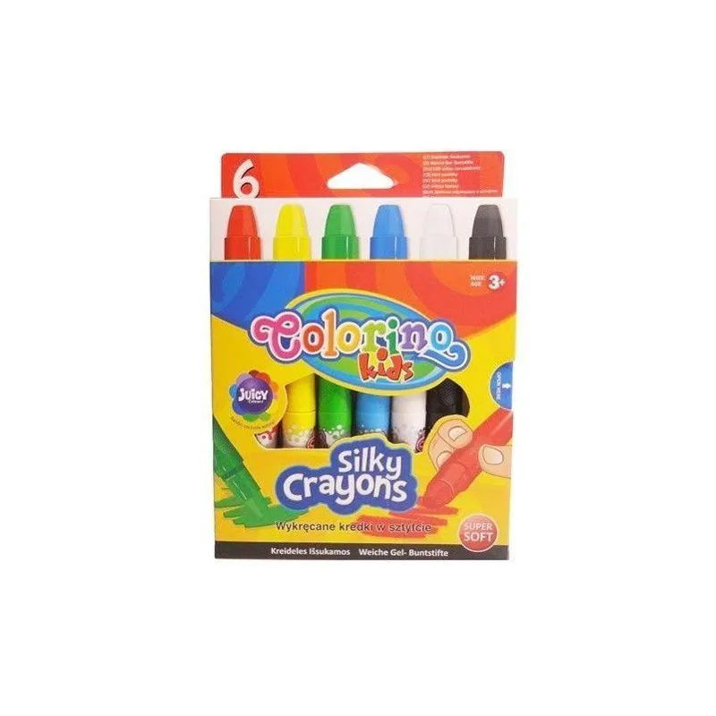 KREDKI ŚWIECOWE ŻELOWE 6 KOLORÓW COLORINO KIDS 3+