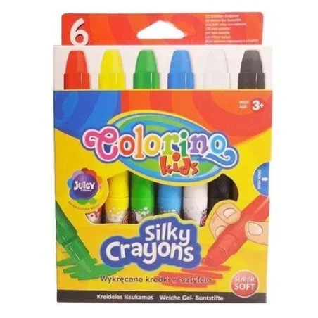 KREDKI ŚWIECOWE ŻELOWE 6 KOLORÓW COLORINO KIDS 3+