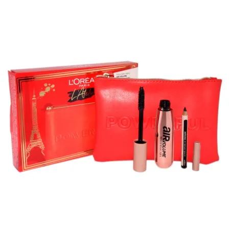 L'OREAL PARIS ZESTAW KOSMETYKÓW DO MAKIJAŻU MASCARA TUSZ DO RZĘS + KREDKA LE KHOL + KOSMETYCZKA
