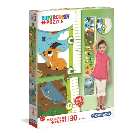 MIARKA WZROSTU SŁODKIE ZWIERZĘTA + PUZZLE 30 ELEMENTÓW CLEMENTONI 3+