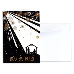 KARNET BOŻONARODZENIOWY BÓG SIĘ RODZI - Art Nuvo