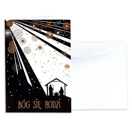 KARNET BOŻONARODZENIOWY BÓG SIĘ RODZI - Art Nuvo