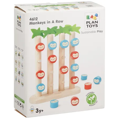 CZTERY W RZĘDZIE MAŁPKI GRA LOGICZNA PLAN TOYS 3+