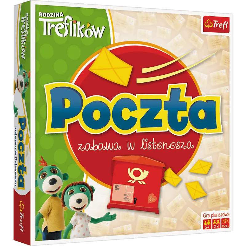 POCZTA ZABAWA W LISTONOSZA RODZINA TREFLIKÓW GRA PLANSZOWA TREFL 5+