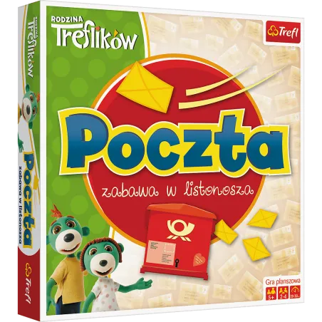 POCZTA ZABAWA W LISTONOSZA RODZINA TREFLIKÓW GRA PLANSZOWA TREFL 5+