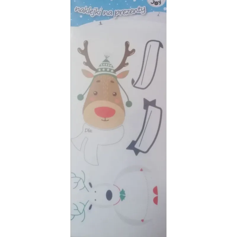NAKLEJKI NA PREZENTY WINTER JOY 12 SZT
