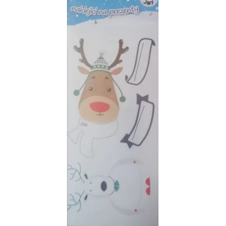 NAKLEJKI NA PREZENTY WINTER JOY 12 SZT