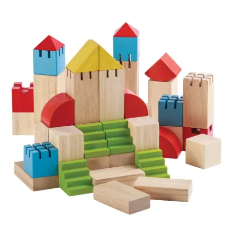 DREWNIANE KLOCKI KREATYWNE 46 ELEMENTÓW PLAN TOYS 18M+