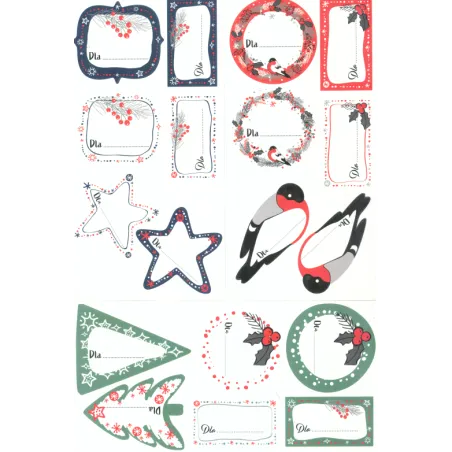 Naklejki Na Prezenty Christmas Wishes 12 Sztuk Naklejki Na Prezenty Christmas Wishes 12 Sztuk