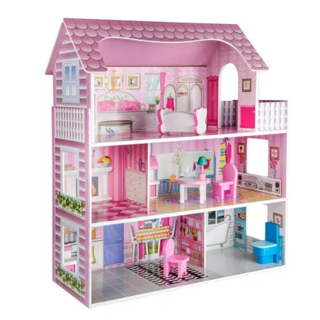 Duży Drewniany Domek Dla Lalek Z Akcesoriami 70 X 62 X 27 Cm Ricokids 7801 Ii Gatunek