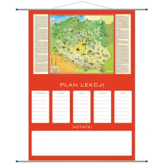 PLAN LEKCJI ŚCIENNY Z GEOGRAFICZNĄ MAPĄ POLSKI