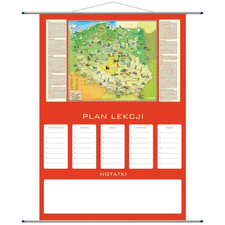 PLAN LEKCJI ŚCIENNY Z GEOGRAFICZNĄ MAPĄ POLSKI