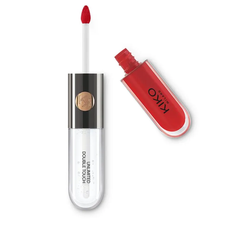 KIKO MILANO UNLIMITED DOUBLE TOUCH DWUETAPOWA PŁYNNA POMADKA DO UST 107 CHERRY RED 6ML
