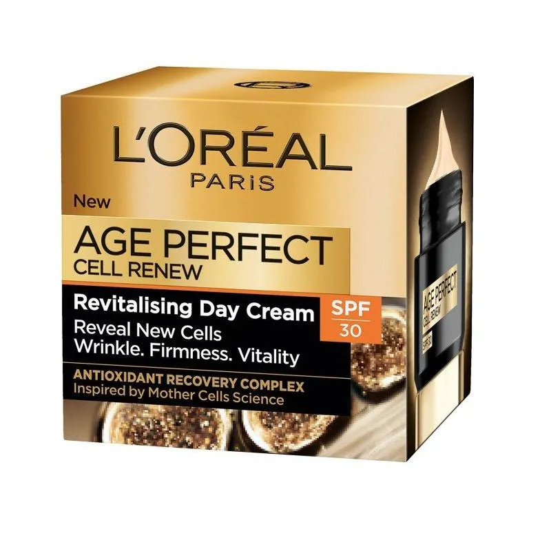 REWITALIZUJĄCY KREM PRZECIWZMARSZCZKOWY NA DZIEŃ 50 ML LOREAL PARIS AGE PERFECT CELL RENEW SPF30