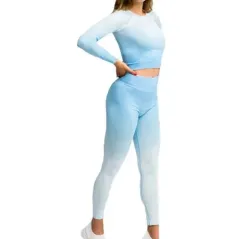 LEGGINS OMBRE BABY BLUE GYMHERO ROZMIAR S