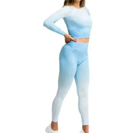 LEGGINS OMBRE BABY BLUE GYMHERO ROZMIAR S