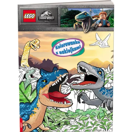 Lego Jurassic World Kolorowanka Z Naklejkami 4+ Lego Jurassic World Kolorowanka Z Naklejkami 4+