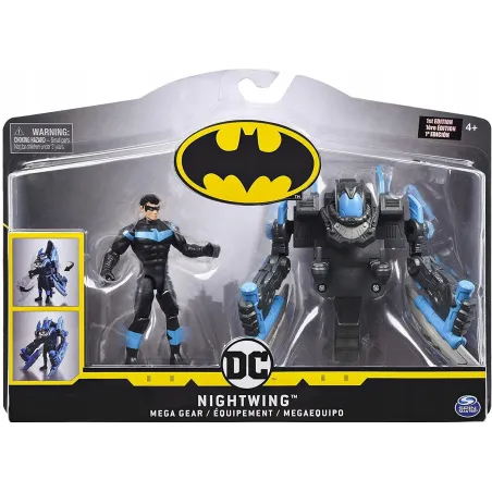 BATMAN FIGURKA MEGATRANSFORMACJA 4 NIGHTWING + MEGA GEAR 4+