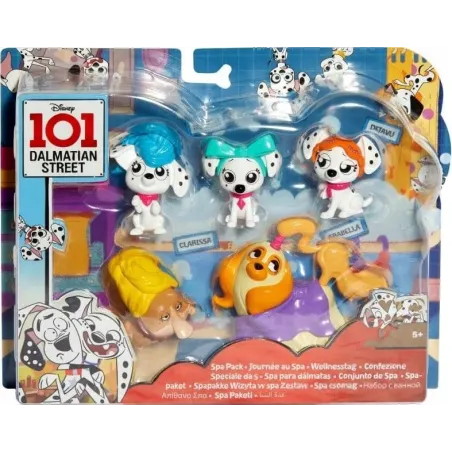 101 DALMATYŃCZYKÓW ZESTAW FIGUREK WIZYTA W SPA  5+