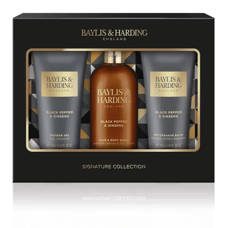 BAYLIS & HARDING SIGNATURE MEN'S BLACK PEPPER & GINSENG ŻEL POD PRYSZNIC 200 ML + ŻEL DO MYCIA CIAŁA I WŁOSÓW 300 ML + BALSAM