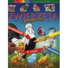 ZWIERZĘTA W GOSPODARSTWIE. NAKLEJKOWE ŁAMIGŁÓWKI 