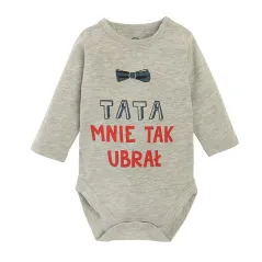 TATA MNIE TAK UBRAŁ. BODY CHŁOPIĘCE Z DŁUGIM RĘKAWEM 92 CM COOL CLUB