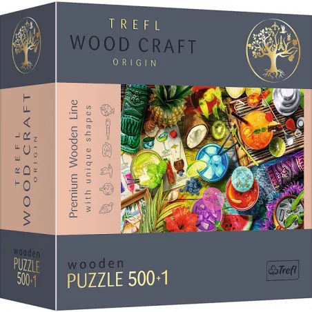 KOLOROWE KOKTAJLE PUZZLE DREWNIANE 500 ELEMENTÓW TREFL 8+