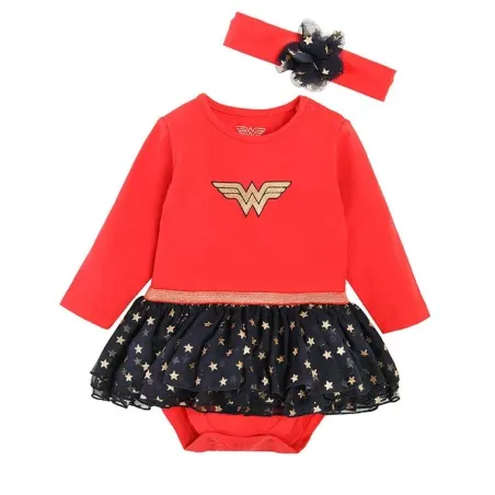 KOMPLET DZIEWCZĘCY BODY SUKIENKA I OPASKA WONDER WOMAN 68 CM COOL CLUB