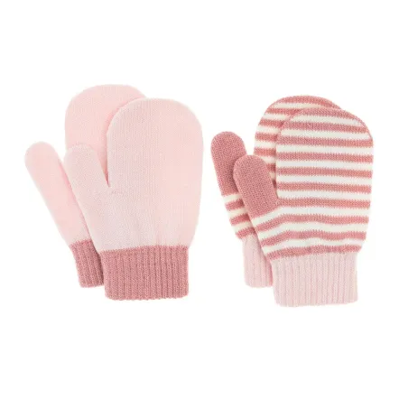 RĘKAWICZKI DZIEWCZĘCE JEDNOPALCZASTE 2-PACK 74-86 CM COOL CLUB