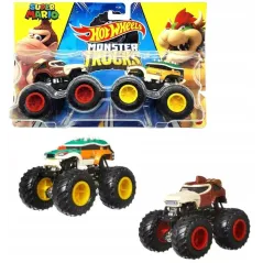 HOT WHEELS MONSTER TRUCKS DEMOLITION DOUBLES SUPER MARIO DONKEY VS BOWSER 3+