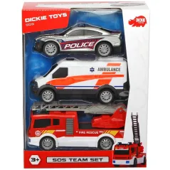 POJAZDY RATUNKOWE 3 SZTUKI DICKIE TOYS 3+