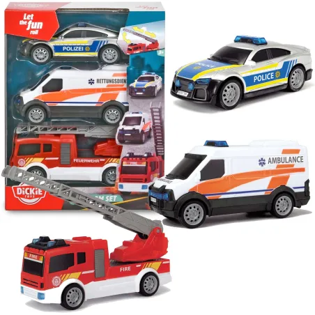 Pojazdy Ratunkowe 3 Sztuki Dickie Toys 3+