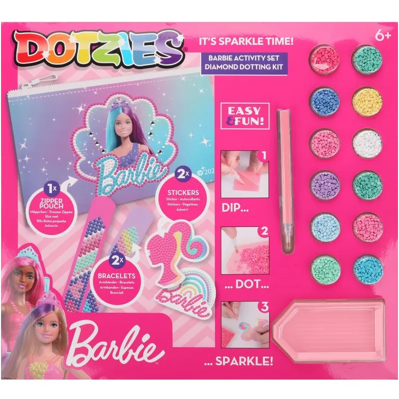 BARBIE HAFT DIAMENTOWY ZESTAW KREATYWNY 6+