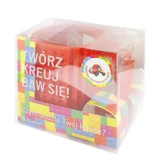 KUBEK KLOCKOWY CZERWONY 350 ML
