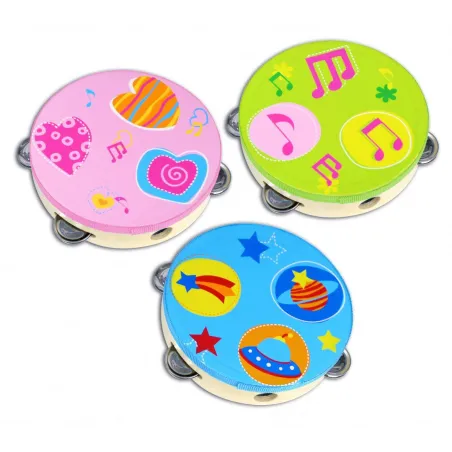 TAMBURYN Z 6 CYMBAŁKAMI 18 CM BONTEMPI 3+