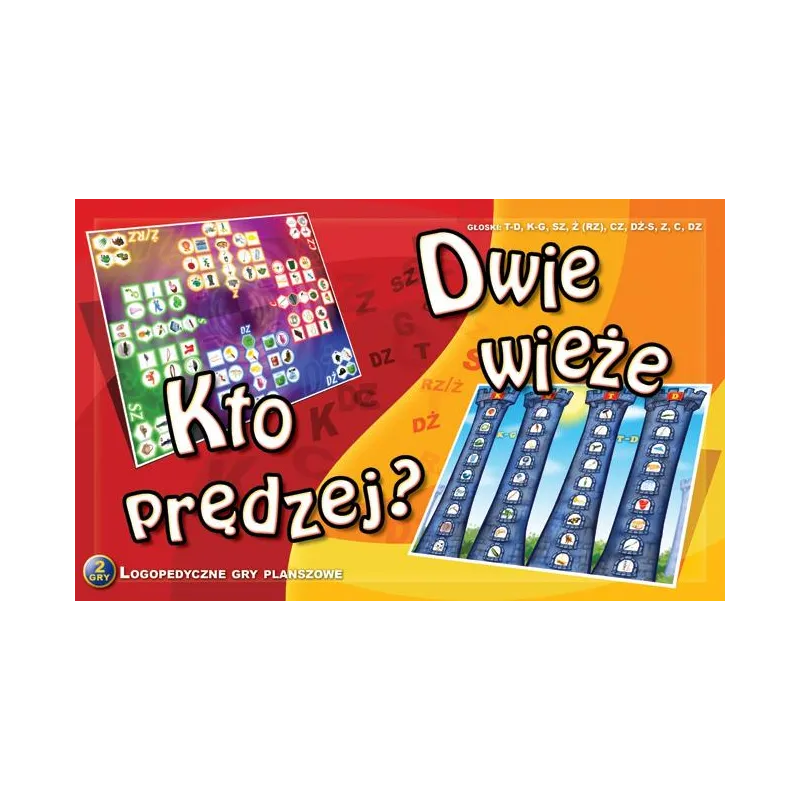 KTO PRĘDZEJ? - DWIE WIEŻE GRA LOGOPEDYCZNA 3+