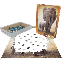 Elephant & Baby Puzzle 1000 Elementów 10+