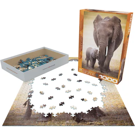 Elephant & Baby Puzzle 1000 Elementów 10+
