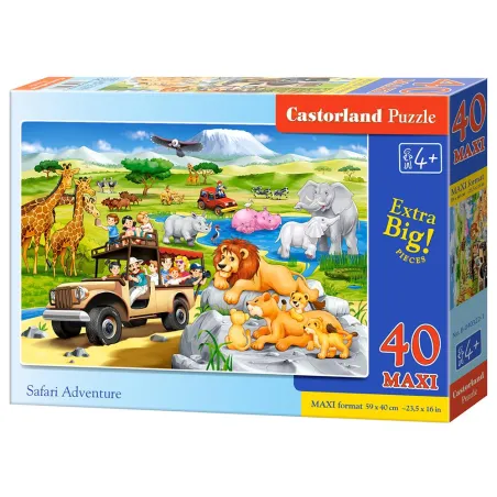 PRZYGODA NA SAFARI PUZZLE 40 ELEMENTÓW MAXI 4+